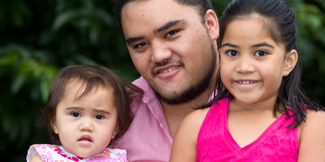 Dad and daughters