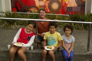 Ken, Kyla, Liam and Elle helped support the workers at Father and Child and came camping at our dads and kids weekend at Fletcher Bay...  